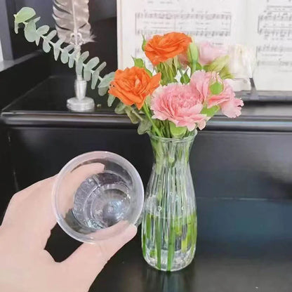 DecorBites™ Clear Nordic Plastic Vase for Hydroponic Flowers
