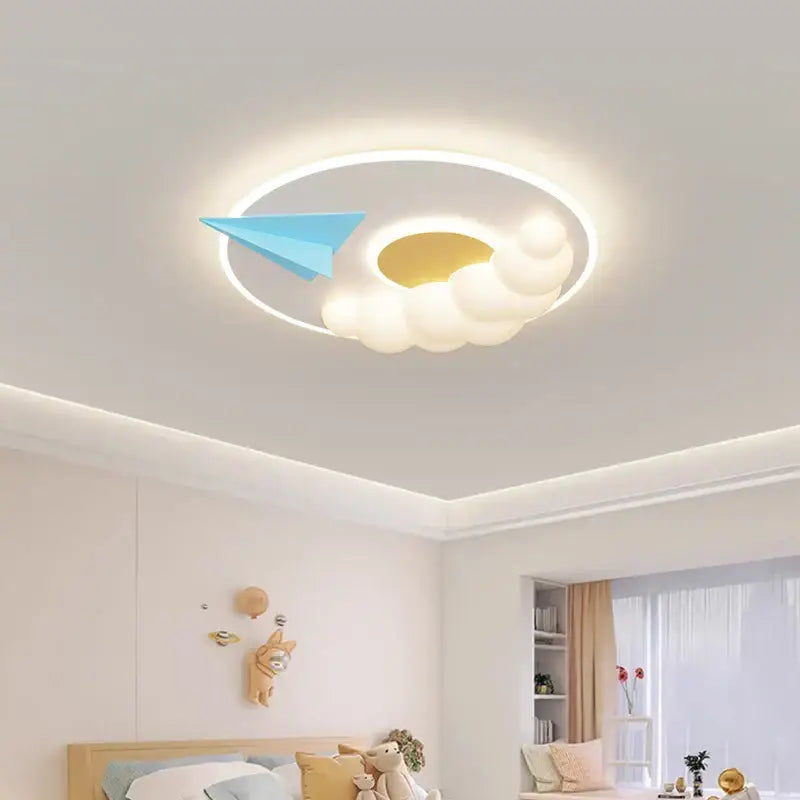 cloud airplane chandelier blue and white bedroom light
