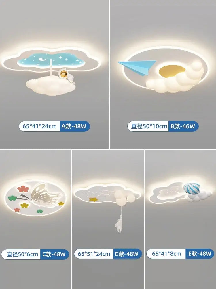 cloud airplane chandelier blue and white bedroom light