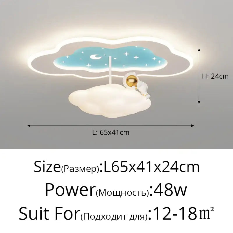 cloud airplane chandelier blue and white bedroom light