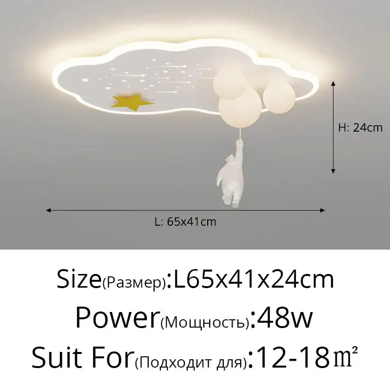 cloud airplane chandelier blue and white bedroom light