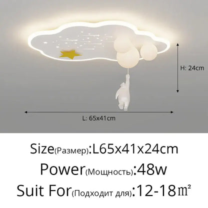 cloud airplane chandelier blue and white bedroom light