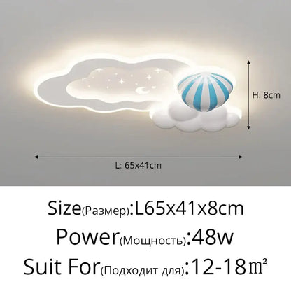 cloud airplane chandelier blue and white bedroom light