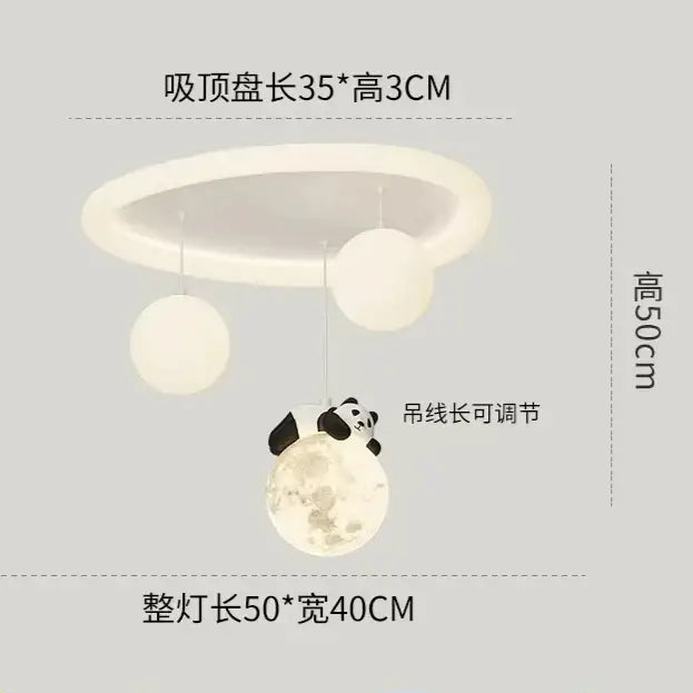 cloud bubble ball panda moon ceiling light for bedroom