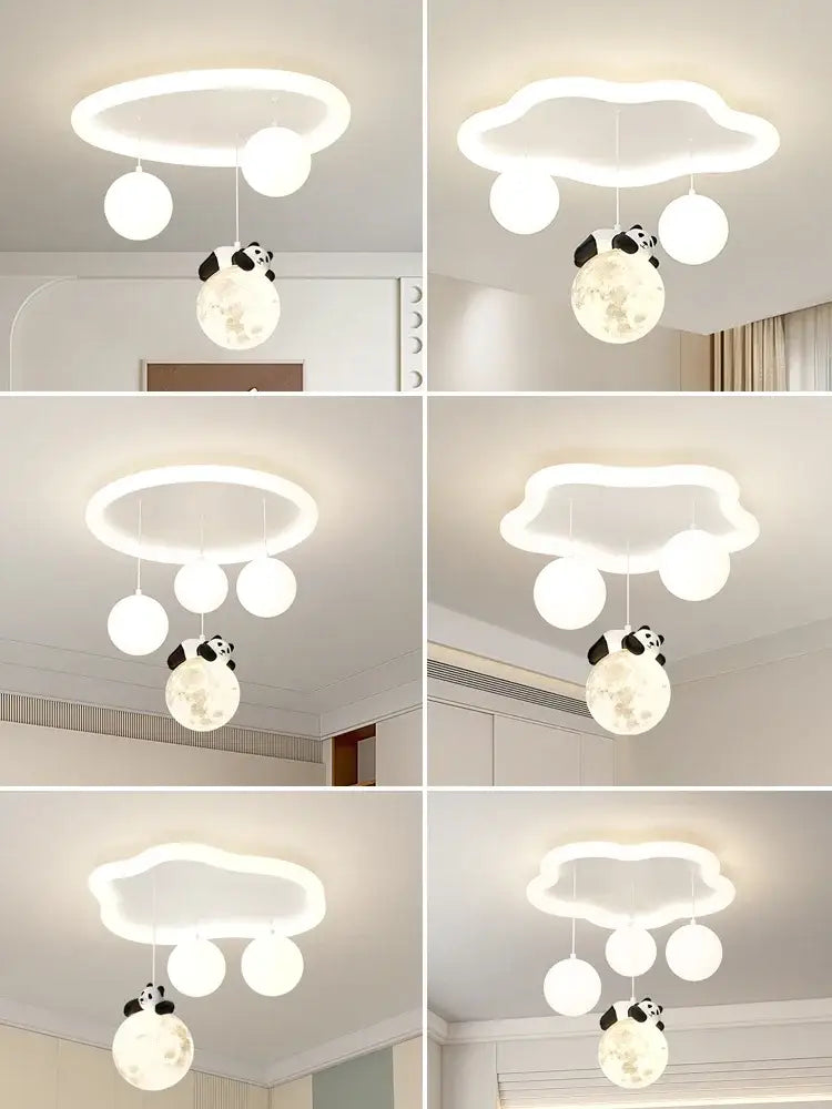 cloud bubble ball panda moon ceiling light for bedroom