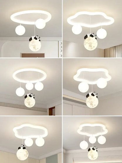 cloud bubble ball panda moon ceiling light for bedroom