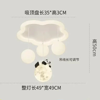 cloud bubble ball panda moon ceiling light for bedroom