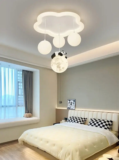 cloud bubble ball panda moon ceiling light for bedroom