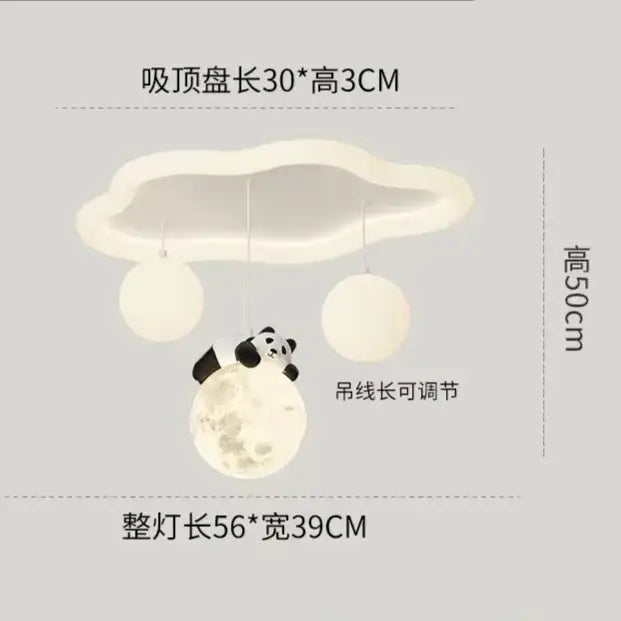 cloud bubble ball panda moon ceiling light for bedroom