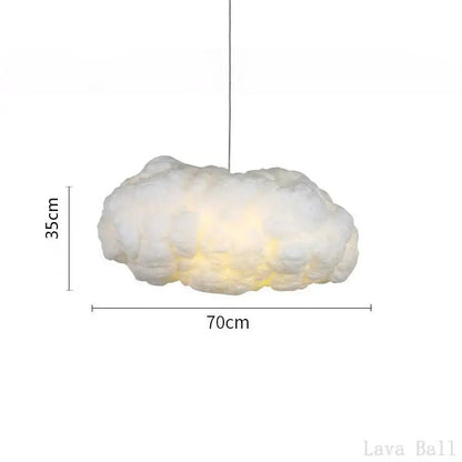 cloud chandelier silk cotton nursery hanging lamp