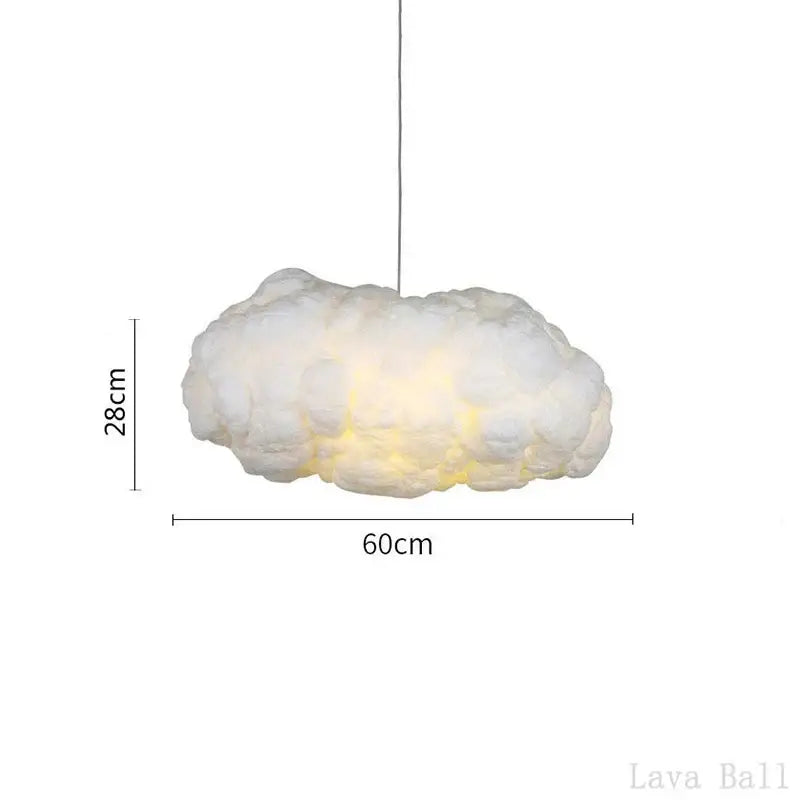 cloud chandelier silk cotton nursery hanging lamp