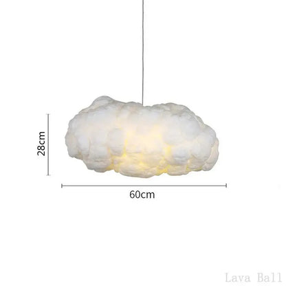 cloud chandelier silk cotton nursery hanging lamp