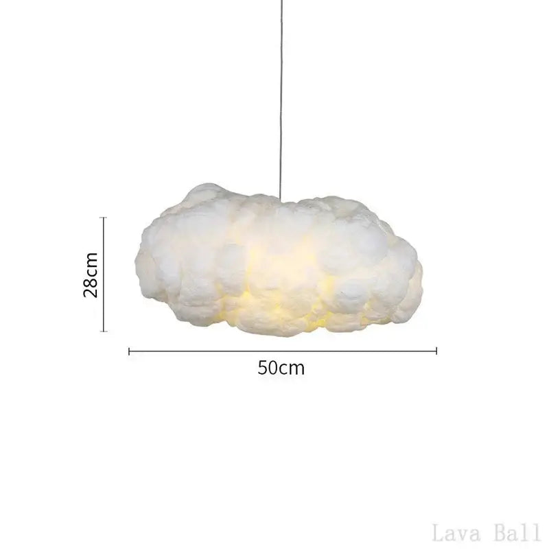 cloud chandelier silk cotton nursery hanging lamp