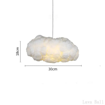 cloud chandelier silk cotton nursery hanging lamp