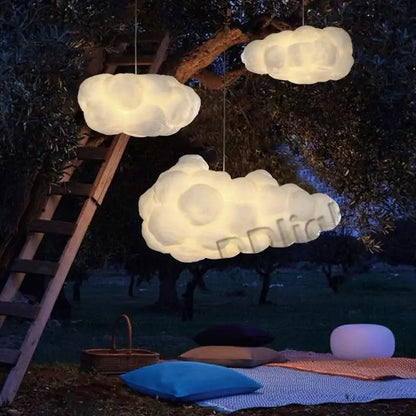 cloud chandelier white cotton hanging light for bedroom