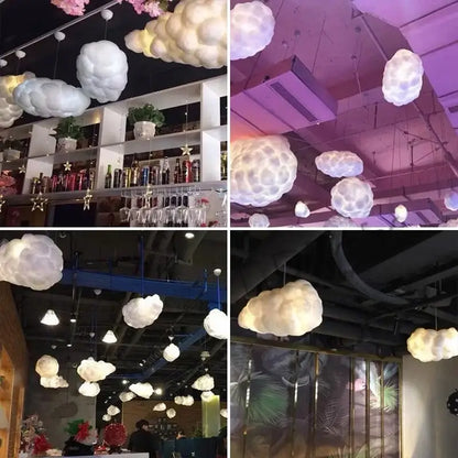 cloud chandelier white cotton hanging light for bedroom