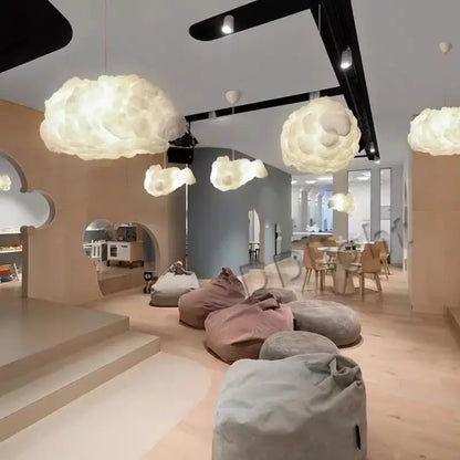 cloud chandelier white cotton hanging light for bedroom