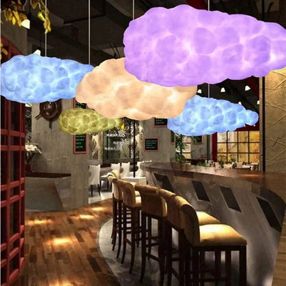 cloud chandelier white cotton hanging light for bedroom