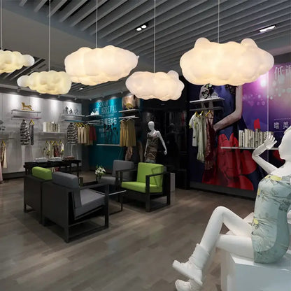 cloud chandelier white cotton hanging light for bedroom