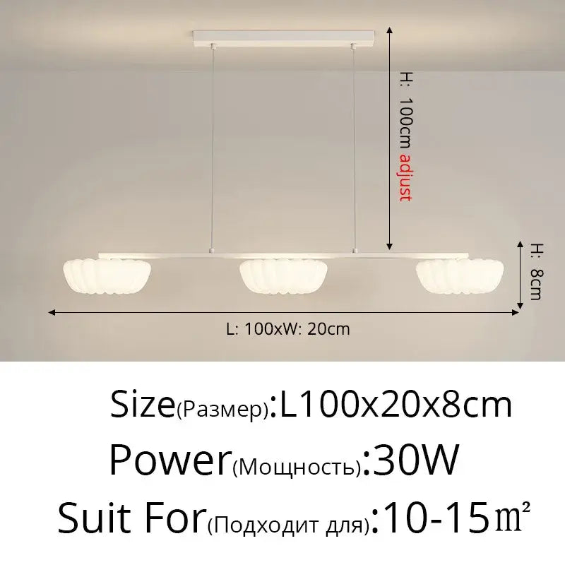 cloud cookie led chandelier – white bedroom light