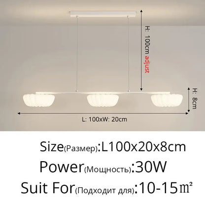 cloud cookie led chandelier – white bedroom light