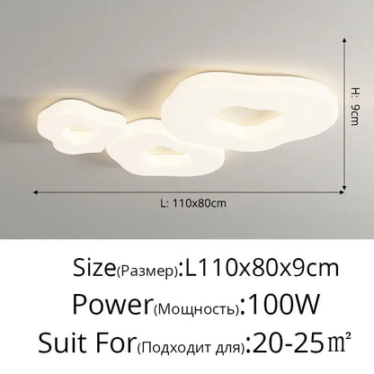 cloud cookie led chandelier – white bedroom light