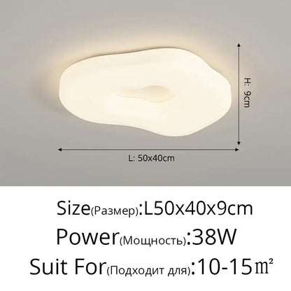 cloud cookie led chandelier – white bedroom light