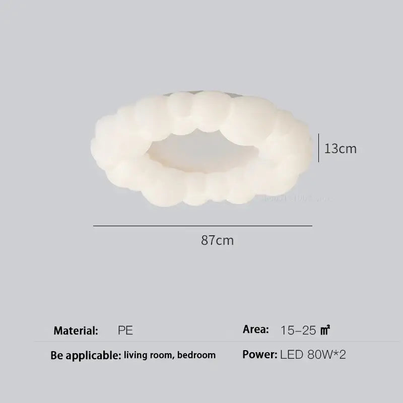 cloud led chandelier frosted white glass bedroom light