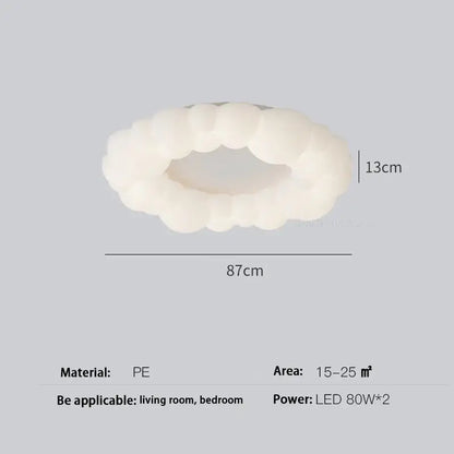 cloud led chandelier frosted white glass bedroom light