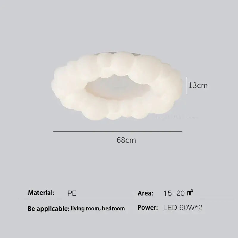 cloud led chandelier frosted white glass bedroom light