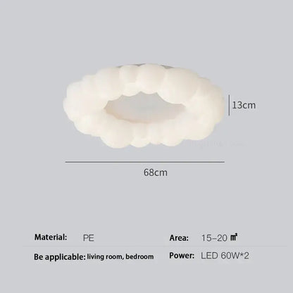 cloud led chandelier frosted white glass bedroom light