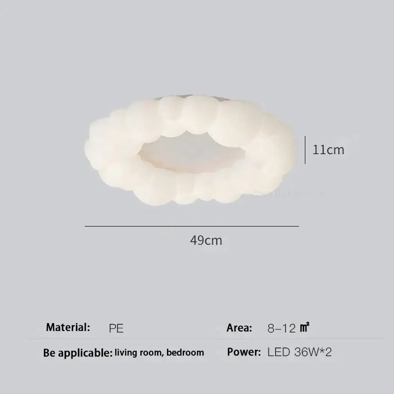 cloud led chandelier frosted white glass bedroom light