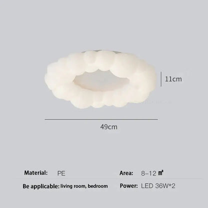 cloud led chandelier frosted white glass bedroom light