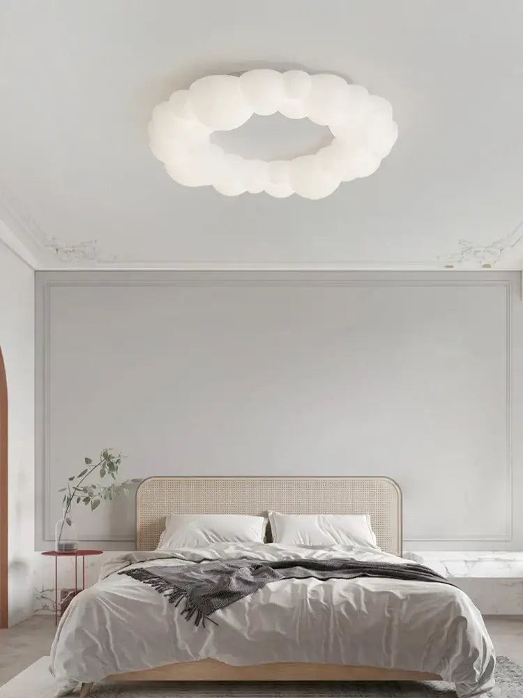cloud led chandelier frosted white glass bedroom light
