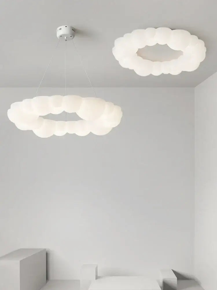 cloud led chandelier frosted white glass bedroom light