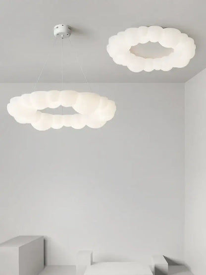 cloud led chandelier frosted white glass bedroom light