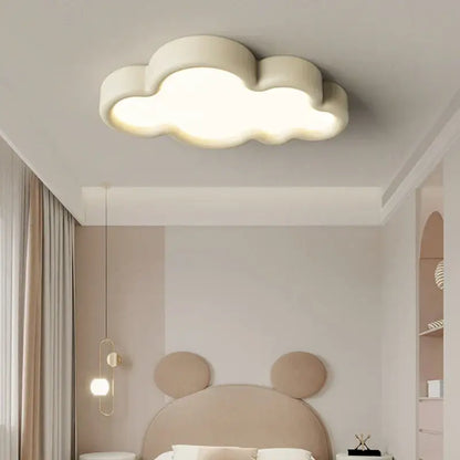 cloud led chandelier natural wood light for child room