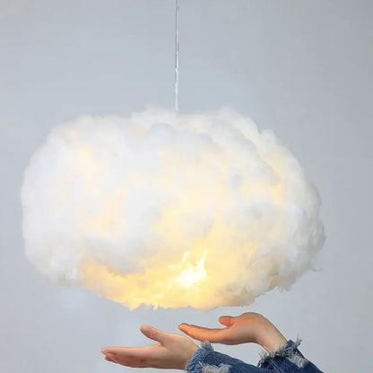 cloud led pendant white & pale yellow bedroom light