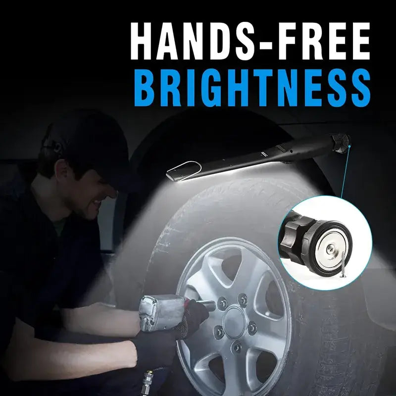 cob led black clip on work light garage inspection lamp
