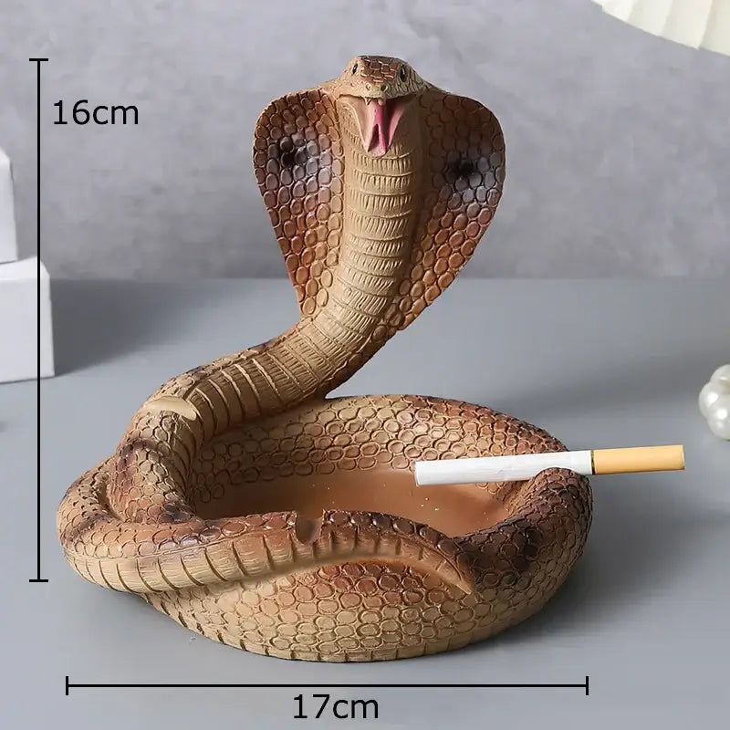 cobra ashtray orange resin office smoking accessory