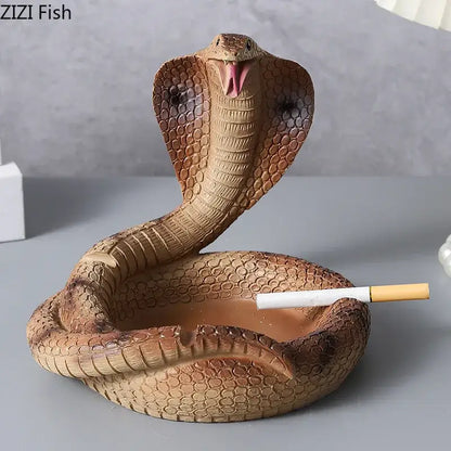 cobra ashtray orange resin office smoking accessory