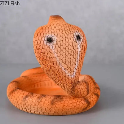 cobra ashtray orange resin office smoking accessory