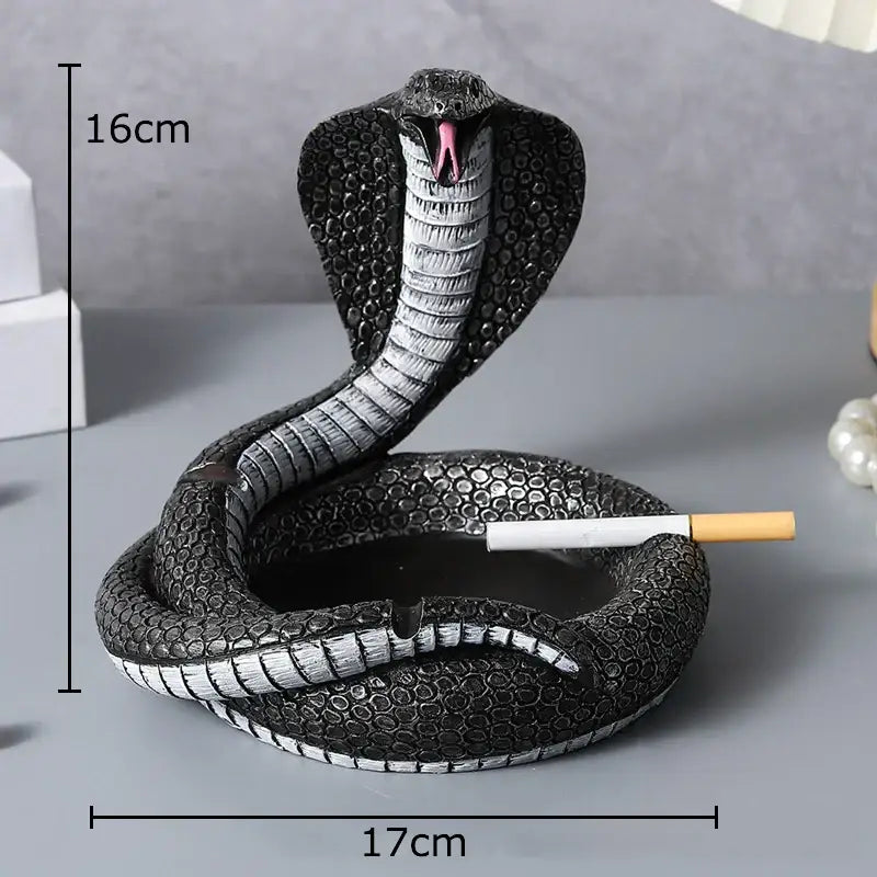 cobra ashtray orange resin office smoking accessory