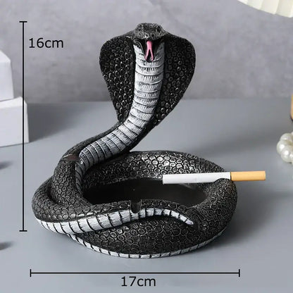 cobra ashtray orange resin office smoking accessory