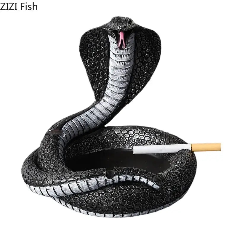 cobra ashtray orange resin office smoking accessory