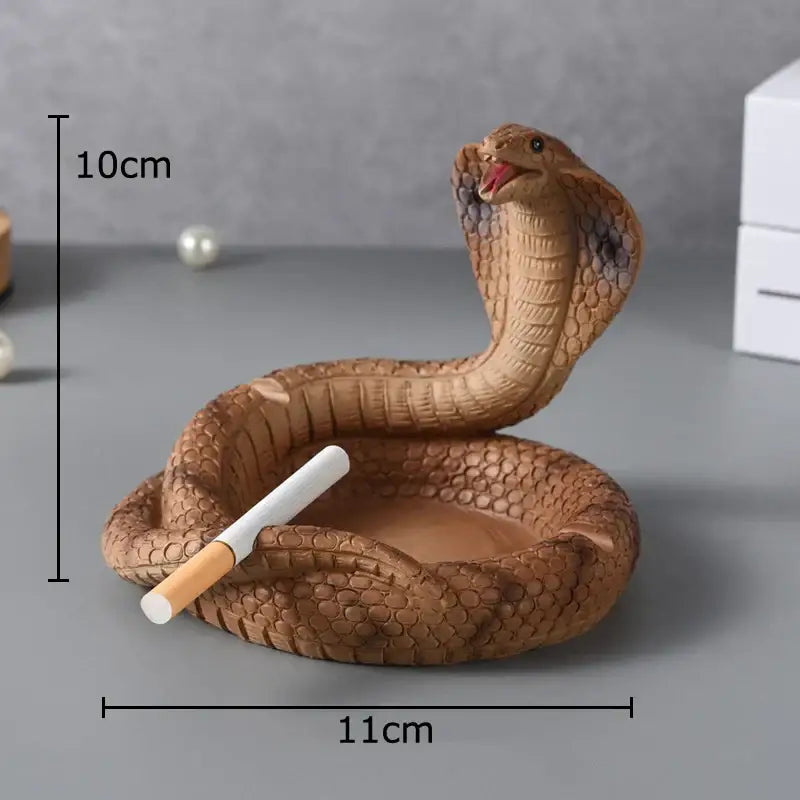cobra ashtray orange resin office smoking accessory