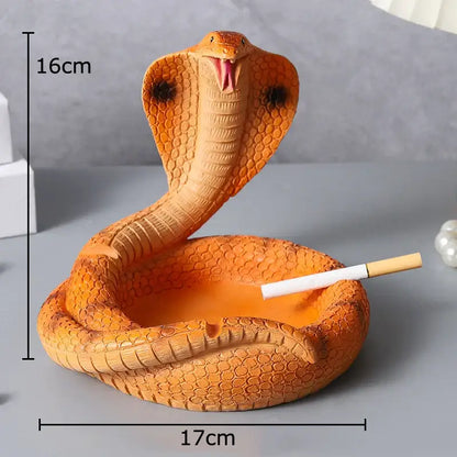cobra ashtray orange resin office smoking accessory