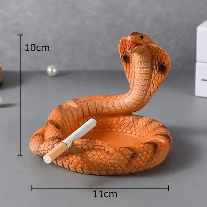 cobra ashtray orange resin office smoking accessory