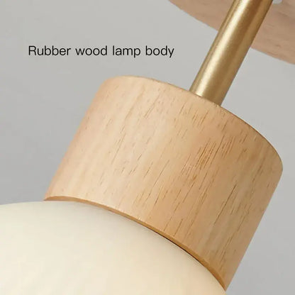 coco wood glass ceiling chandelier corridor light