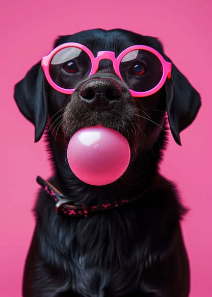 DecorBites™ Colorful Dog Sunglasses Canvas Wall Art